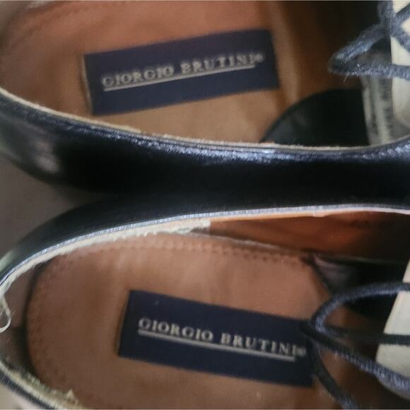 Giorgio Brutini Retro Italian Leather Oxfords Size 10.5
